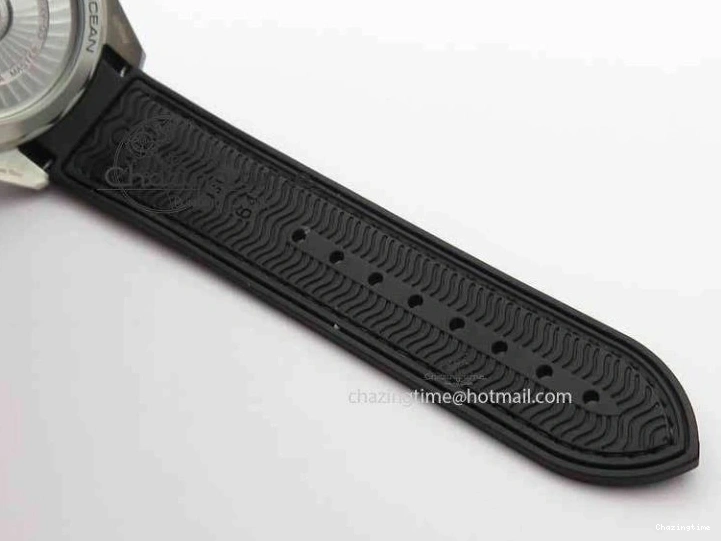 0217 Tailored Planet Ocean Master Chronometer SS OM 1:1 Best Edition Black Dial On Leather Strap A 8173